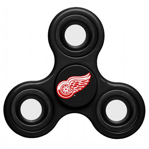 NHL Detroit Red Wings 3 Way Fidget Spinner C110 - Black - Click Image to Close